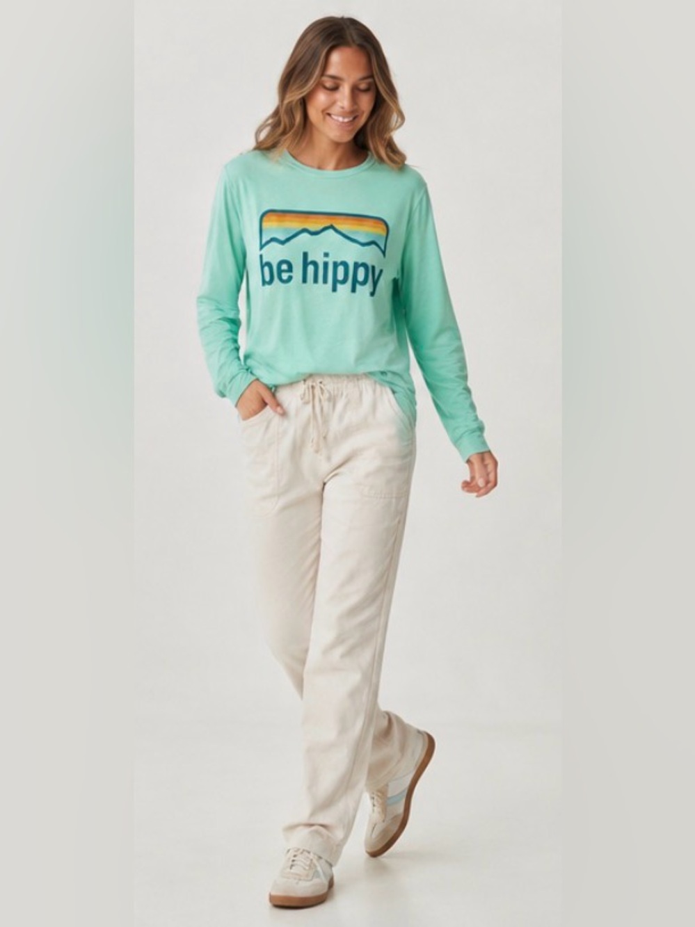Be Hippy Mint Green 'T-Shirt large NWT - Picture 4 of 13
